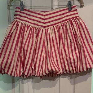 Pink Striped Bubble hem skort. Pink Lily small.  Like new